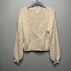 Cozy Sincerely Jules XS Womens Button-Front Multicolor Cardigan Sweater With Bal